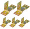 Lot de 5 supports de rail de lit, connecteurs de fixation de charnières de lit, support en métal pour rail de lit en bois, connecteur de meubles
