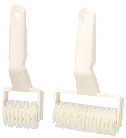 2 Stück Gitterroller, Kunststoff Gitter Teigschneider Plätzchen Pizza Pastry Gitter Rollenschneider Zuhause Küche Teigschneider Backen Werkzeug (2 Stk)
