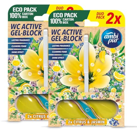 Ambi Pur WC Active Gel-Block 2x45g Citrus & Jasmin - WC Duft (2er Pack)