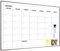 ARCOBIS Trockenlöschbarer Kalender für die Wand, 90 x 60 cm, magnetischer, monatlicher Whiteboard-Kalender, trocken abwischbarer, tragbarer hängender Whiteboard-Planer für To-Do-Liste, Schwarz