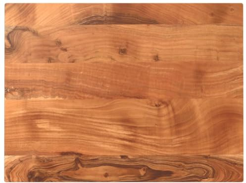 vidaXL Tischplatte, Holzplatte Rechteckig, Massivholzplatte für Bartisch Beistelltisch Esstisch, Ersatztischplatte, 80x60x3,8cm Akazienholz