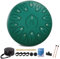 Stahlzungentrommel 12 Zoll 15 Töne, Stahltrommeln für Kinder und Erwachsene, Handpan-Trommel mit Notenbuch, Trommelschlägeln und Tragetasche, Handpan C-Dur, Grün