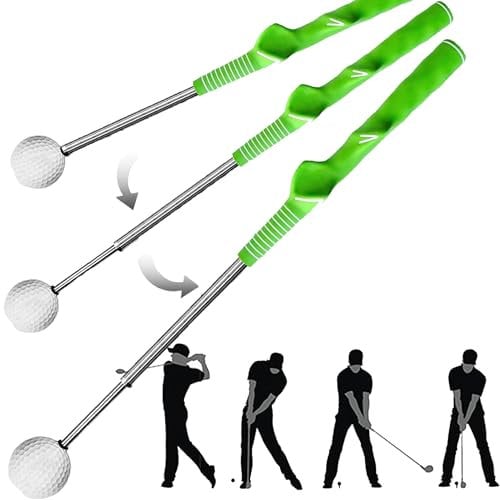 CXAFQ Retractable Golf Swing Exerciser, Golf Training Grip,Swing Trainer Aid, Grip Trainer Warm Up Training Aid Telescopic Club For Beginner Outdoor Or Indoor Practice
