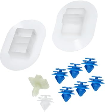 Partuto Car Side Skirt Fixing Clip Set Fit for Citroen DS3 10 Pcs White | Replacement, Auto Mounting Clips, Engine Undertray Mounting Clips