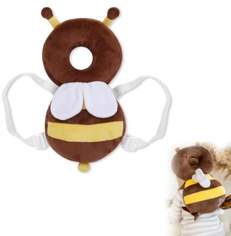 Protezione per La Testa del Bambino,Cuscinetti di Sicurezza Regolabili,Imbottitura Protettiva Traspirante per la Testa del Bambino,Zaino per Cuscino per Strisciando Camminare,per Camminare,Marrone