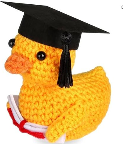 WenmthG Funny Positive Gift Emotional Support Crochet Duck for Friends Colleagues and Family, Pocket Hug Positive Crochet Animals Birthday Gifts for Women Men