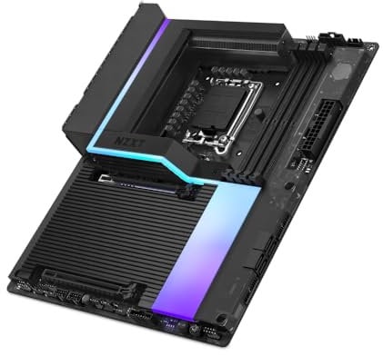 NZXT N9 Z890 - Intel Z890 LGA 1851 ATX Gaming Motherboard for Core Ultra (Series 2) - 20+1+1, DDR5, 5x M.2, PCIe 5.0, Wi-Fi 7, 5GbE, Thunderbolt 4 - RGB, Full-Metal Cover - Black