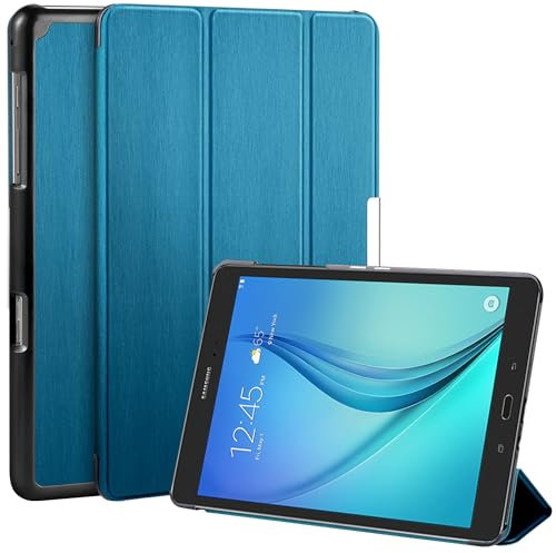 EasyAcc Samsung Galaxy Tab A 9.7 Funda, Carcasa Ultra Slim PU Case Función de Soporte y Auto-Sueño/Estela para Galaxy Tab A 9.7 T550/T555 (Azul)