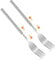 Ouligay 2 tenedores telescópicos, tenedor telescópico largo, tenedor extensible, 20,5-65 cm, tenedor telescópico de acero inoxidable, juego de cubiertos extensibles para barbacoa, tostado, cena, fruta