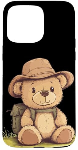 Discover the Wild with this Safari Tour Teddy Bear Case for iPhone 15 Pro Max