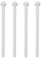 CWOQOCW Twinline Betätigungsstangen-Set 240.074.00 für Geberit, Betätigungs-Stange für WC-Spülkasten, Weiß, ABS-Kunststoff, Länge 135 mm, 4 Stück