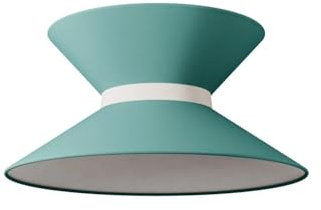 Pantalla de reloj de arena para suspensión de tela, diámetro 38 cm - altura 19 cm, casquillo E27 interior arena (verde agua)