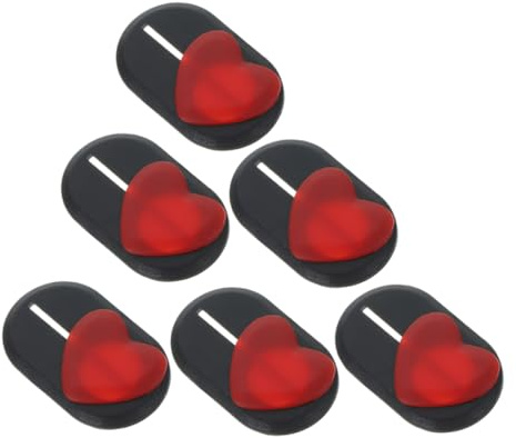 POPETPOP 6pcs Heart Pattern Camera Protector Webcam Slide Cover Laptop Camera Cover Slider Cute Computer Accessories for Laptop Phone Tablet Home Office Travel
