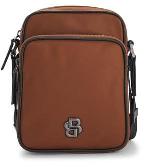 BOSS Herren B Icon Reporter-Tasche aus Twill mit Double-B-Monogramm Braun Stck