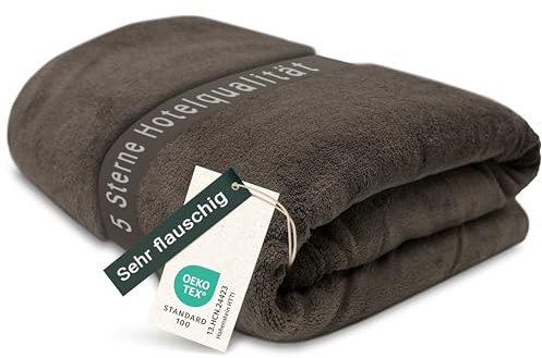 ZOLLNER Kuscheldecke flauschig in 220x240cm - super kuschelige und warme Sofadecke - waschbar bis 95°C - atmungsaktive Mikrofaser in Mocca - Hotelwäschequalität - Oeko Tex® Zertifiziert