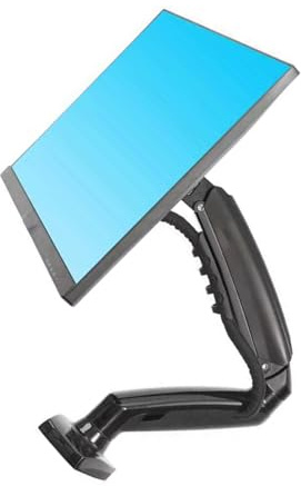 Denash Einzelmonitor -Arm Effizienter Vertikaler Bildschirm Design für 17-30 Zoll Display, -30 ° Bis +85 ° Neigungswinkellagerlagerständer für Computer Desk Mount, Kabelmanagement für