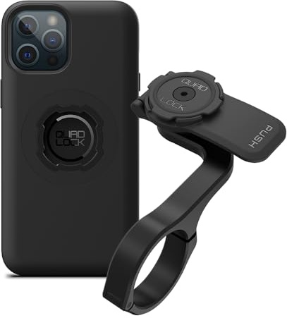 Quad Lock Out Front PRO Handlebar Bike Phone Mount (V2) with MAG Phone Case for iPhone 12 Pro Max