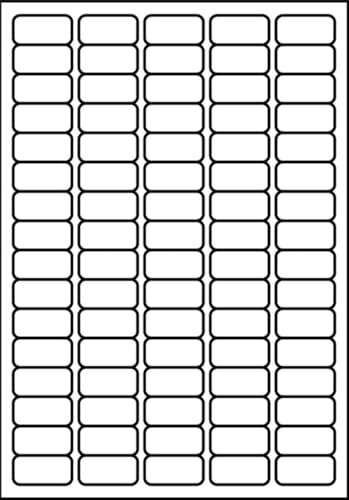 SmithPackaging A4 Self Adhesive Address Labels, 80 Labels Per Sheet, 20 Sheets, 35.6 x 16.9mm, 1600 Labels