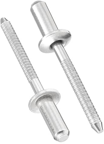 TOP-VIGOR Blind Rivets 4.8mm x 13mm, 304 Stainless Steel Closed End Pop Rivets for Metal, Sealed Steel Rivets with Pull Mandrel for Construction, Machinery & Furniture, 25 Pack