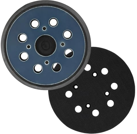 2 Stück Klett-Schleifteller 125 mm, schleifteller 125 klett für Exzenterschleifer, 8-Loch kompatibel mit Pufferpad und Schleifscheiben