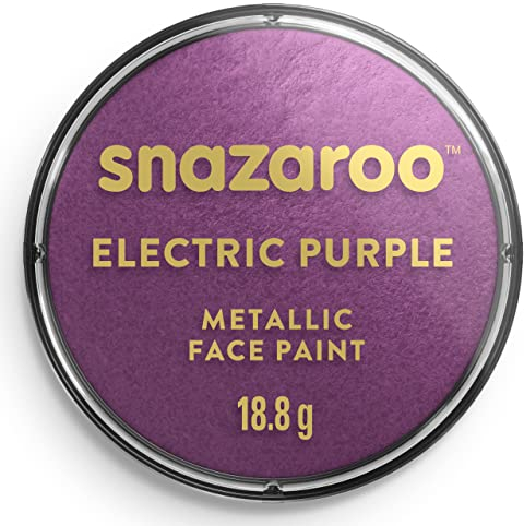 Snazaroo - Pittura Per Viso e Corpo, Trucchi da Viso per Travestimenti, per Bambini e Adulti, 18 ML, Colore Viola Elettrico