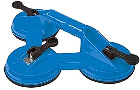 Silverline Tools 868582 - Ventosa Triple para Transporte de Materiales Pesados, Azul