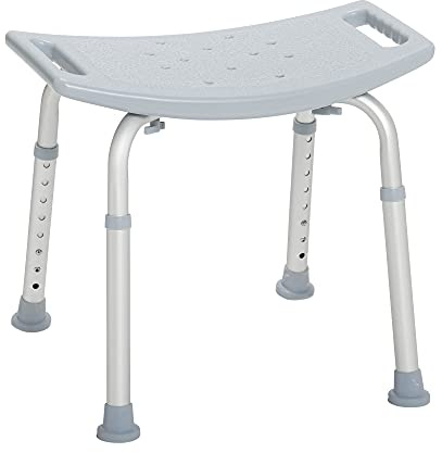 Drive Medical Shower Chair for Inside Tub & Shower, Adjustable Bath Seat with Suction Feet, Non-Slip Stool for Elderly & Disabled, 300 lb Capacity