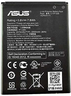 Mltrade C11P1506 - Batteria originale Asus per Asus Zenfone Go ZC500TG, 2070 mAh, senza confezione al dettaglio