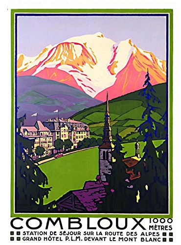 Editions Clouet 50673 Poster, Motiv Le Grand Hotel, 50 x 70 cm, Motiv Combloux