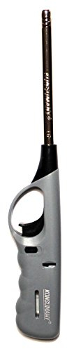 KONSUMANY Stabfeuerzeug Gasfeuerzeug 27 cm Lang Nachfüllbar (1x Silber)