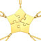 U7 Polygon Jigsaw Pendant Necklace, 5 Pieces Suit Puzzle Rhombus Pendants & Chains, Make Up A Pentagram, BFF Necklace, Gold Plated Stainless Steel Gift Jewelry Necklace