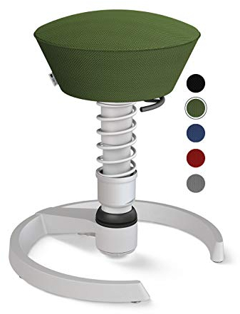aeris Swopper Air – Ergonomischer Hocker mit extra weicher Polsterung – Bürohocker höhenverstellbar ohne Rollen –Sitzhocker für einen gesunden Rücken, Feder Standard