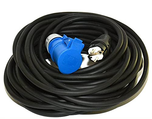 HILARK Adapter Wohnmobil H05VV-F 3x1,5 mm2 Camping CEE 10m Schwarz