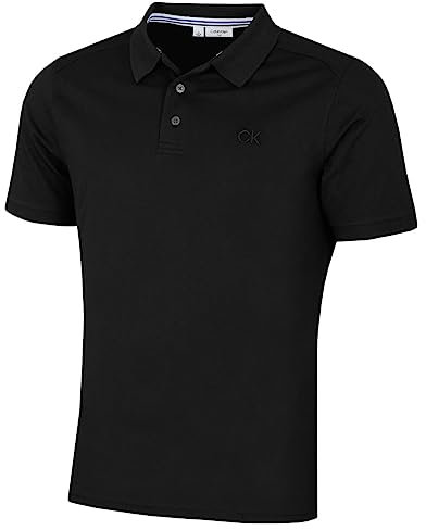 Calvin Klein Mens Campus Coastal Polo Shirt - Black - XXL