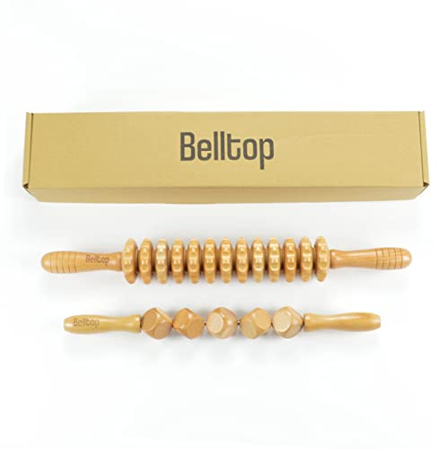 Maderotherapie. Accessories Anti Cellulite Massagegerät. Massageroller mit Griff 2er-Pack Anti-Cellulite-Massagen zum Abnehmen: Gesicht und Körper - Belltop