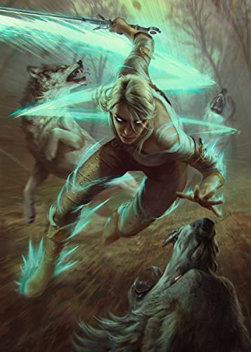 Displate – Metallposter - Magnet-Montage - Gwent - Neutral Deck - Ciri Blink - Größe M - 32x45cm