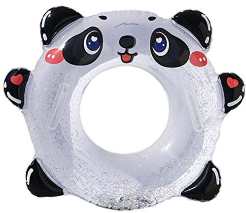 BSTCAR Panda Bouée de natation gonflable pour enfants de 3 à 6 ans, panda lumineux, avec poignées, jouet de piscine, aide à la natation pour enfants