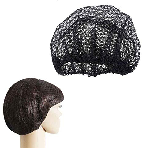 FRCOLOR Kopfhaube Motorhaube Mesh H?keln Haar Mesh H?keln Haarnetz Geh?kelt Haarnetz Kappe Frauen Haarnetz Net 12 Stücke Kurz Haarknotennetz