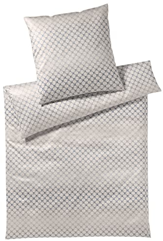 Joop! Mako-Satin-Bettwäsche-Garnitur Cornflower Gleam Farbe Stone Größe 240x220+2x80x80