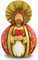 Guitla Sagrado Corazón de Jesús Dekofigur Skulptur, handbemalt, Jesus-Christus-Statue, Heimdekoration, Geschenk (Heiliges Herz)