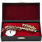 Fyearfly Miniatur Saxophon Modell Mini Musikinstrument Dekor Puppenhaus Modell Instrument Modell Ornamente mit Ständer und Tasche Home Decoration Geschenk