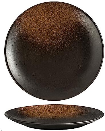 Assiette Japonaise Vintage Mate À Sushi 10in/26cm Assiette À Salade Steak Assiette Creuse Ronde En Céramique Pour La Maison (Color : Orange)