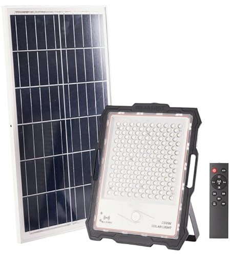 Proyector LED Solar 400W 2257Lm Sensor_Control Remoto Panel:5V 45W Batería: 3,3V 45.000Ma [LUM-MJ-DW904] | Lumiastra|Greenice