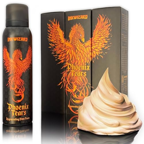 Phoenix Tears Farbverstärkung Tattoo Pflege, Panthenol Creme, Tattoo-Feuchtigkeitscreme, Tattoo Balsam, Linderung von Sonnenbrand, Orangenduft 150 ml