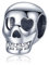 Amuefer Teschio Charm Compatibili Bracciale Collana, Argento Sterling Ciondolo Halloween Compleanno Natale Gioielli Regali per le Donne Moglie Amici