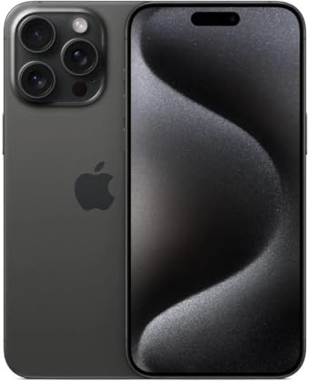 Apple iPhone 15 Pro Max, 256GB, Black Titanium - Unlocked (Renewed)