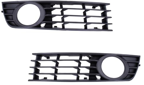 Nebelscheinwerfer Gitter Stoßstange Grill Stoßfänger Kühlergrill Frontstoßstange Lüftungsgitter Blende Rahmen Lampen Abdeckung Grillgitter vorne links und rechts für A4 B6 8E 2000 2001 2002 2003 2004
