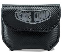 ends cuoio Borsa in Pelle Compatibile con Telepass per Moto, Borsa in Pelle Manubrio Adatta a Telepass, Borsa 100% Made in Italy Vera Pelle, Gadget Moto, Harley Davidson Accessori (Nero Rev, Slim)