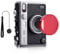 Rieibi Lens Cap for Fujifilm Mini Evo, Fuji Mini Accessories for Mini Evo Lens Cover with Anti-Loss Rope, PC Material Mini Evo Lens Cap with Flocking Internal - Red