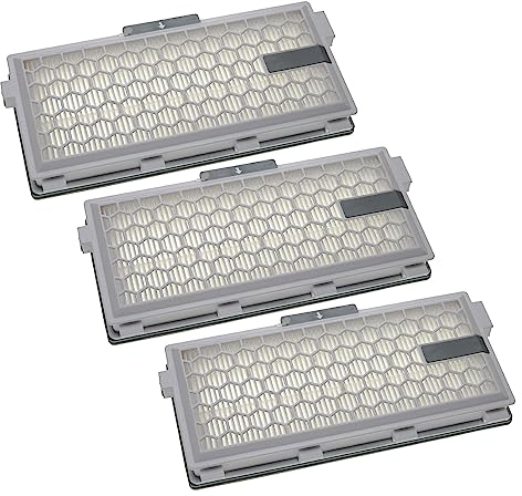 vhbw 3x Staubsaugerfilter kompatibel mit Miele S4212 Plus, S4210 - S4782, S4211, S4212, S4222, S4221, S4260 Staubsauger - HEPA Abluft-Filter H13